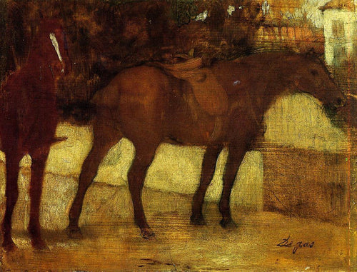 Estudo De Cavalos (Edgar Degas) - Reprodução com Qualidade Museu