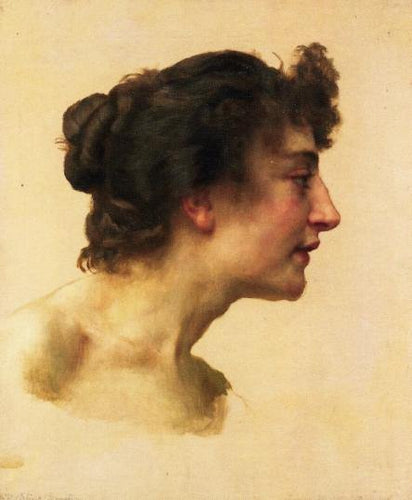 Estudo da cabeça de Elize (William-Adolphe Bouguereau) - Reprodução com Qualidade Museu