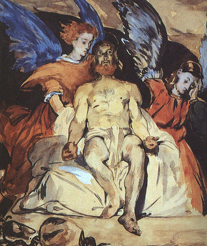 Estude Para Cristo Morto com Anjos (Edouard Manet) - Reprodução com Qualidade Museu