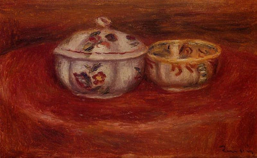 Açucareiro e taça de barro (Pierre-Auguste Renoir) - Reprodução com Qualidade Museu