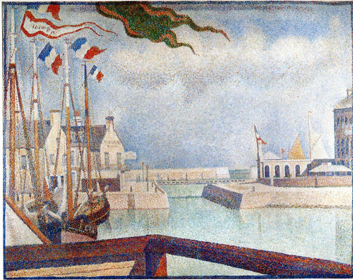 Domingo em Port-En-Bessin (Georges Seurat) - Reprodução com Qualidade Museu