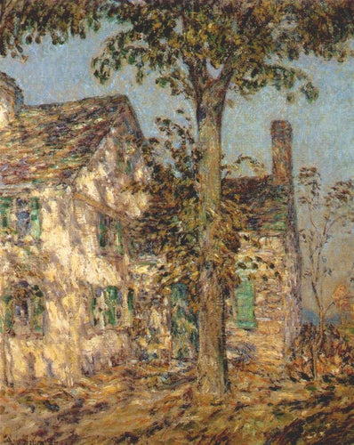 Luz solar em uma casa antiga, Putnam (Childe Hassam) - Reprodução com Qualidade Museu