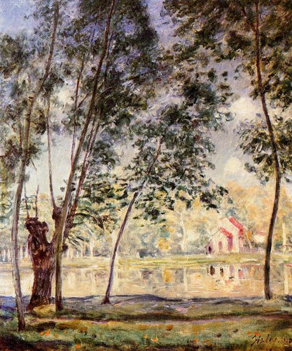 Tarde de sol, Willows By The Loing (Alfred Sisley) - Reprodução com Qualidade Museu