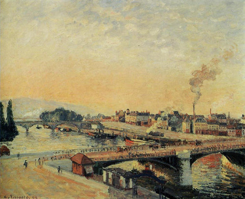 Sunrise At Rouen (Camille Pissarro) - Reprodução com Qualidade Museu