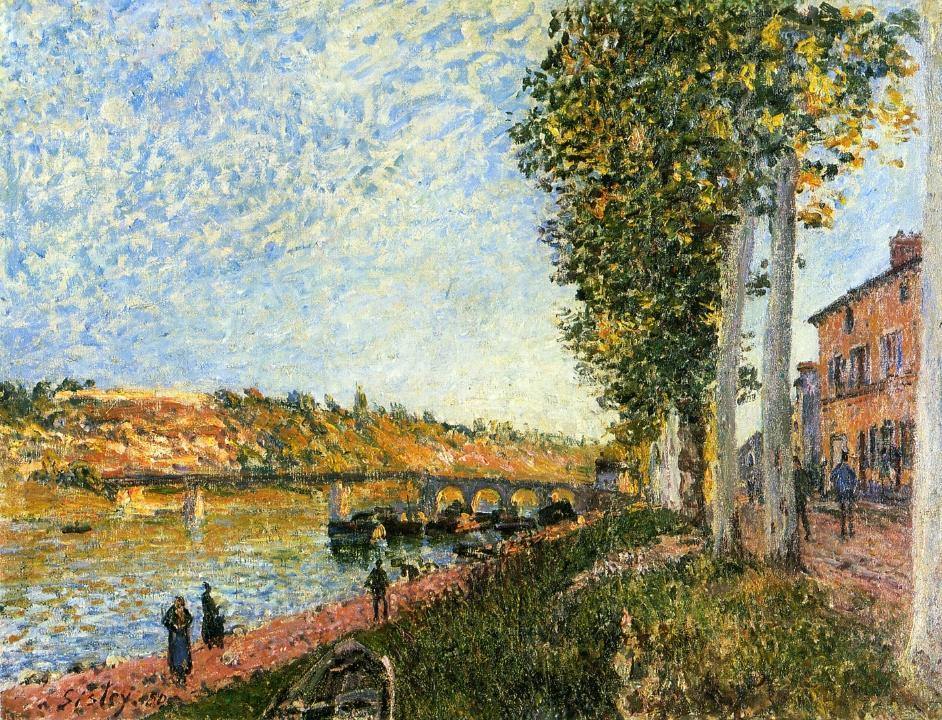 Nascer do sol em Saint Mammes (Alfred Sisley) - Reprodução com Qualidade Museu