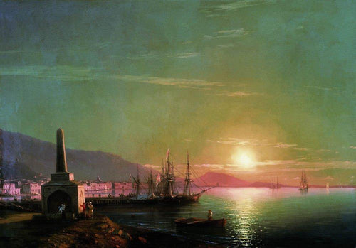 O nascer do sol em Feodosiya (Ivan Aivazovsky) - Reprodução com Qualidade Museu