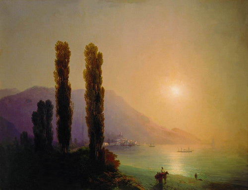 Nascer do sol na costa de Yalta (Ivan Aivazovsky) - Reprodução com Qualidade Museu