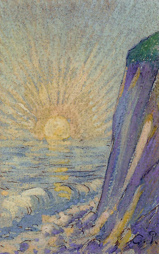 Nascer do sol no mar (Camille Pissarro) - Reprodução com Qualidade Museu