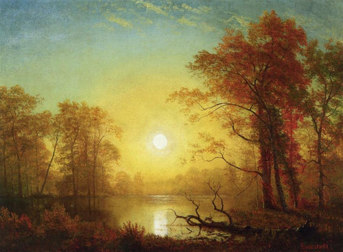 nascer do sol (Albert Bierstadt) - Reprodução com Qualidade Museu