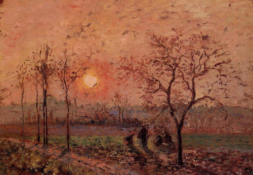 Pôr do sol (Camille Pissarro) - Reprodução com Qualidade Museu