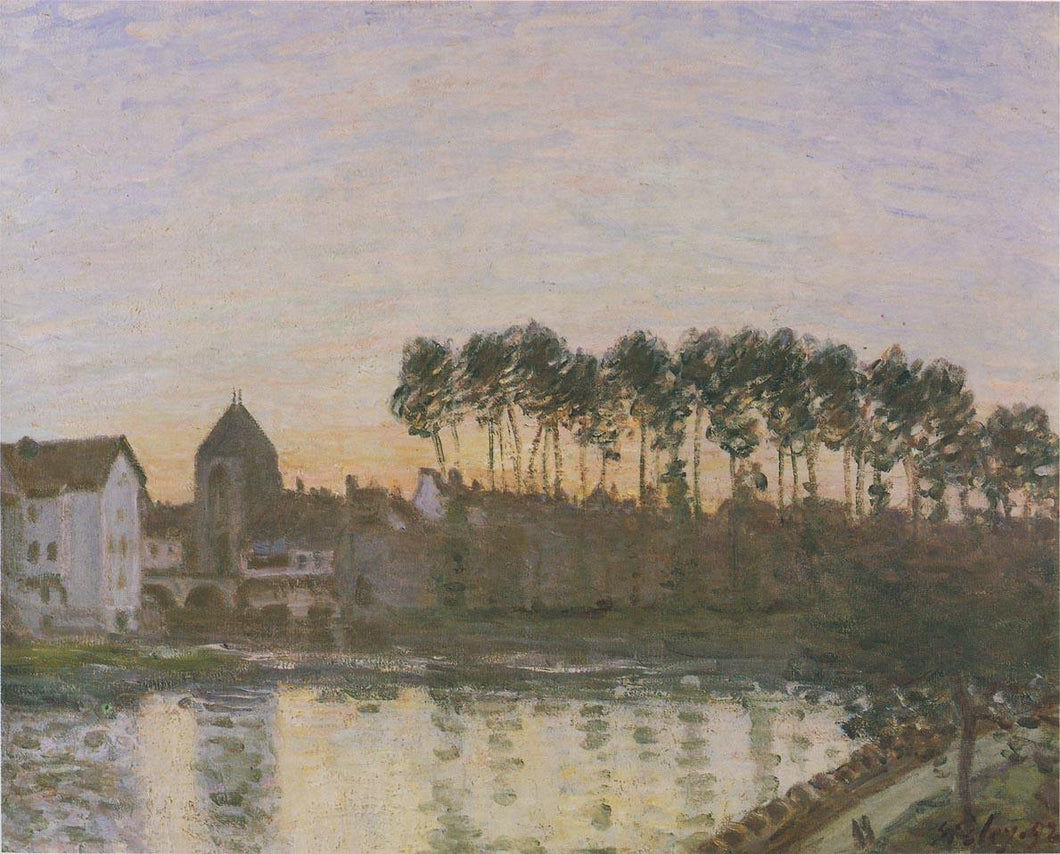 Pôr do Sol em Moret (Alfred Sisley) - Reprodução com Qualidade Museu