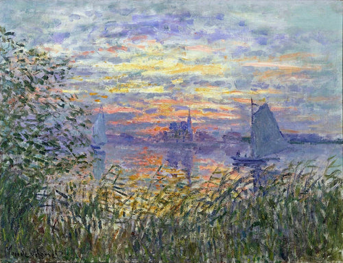 Pôr do Sol no Siene (Claude Monet) - Reprodução com Qualidade Museu