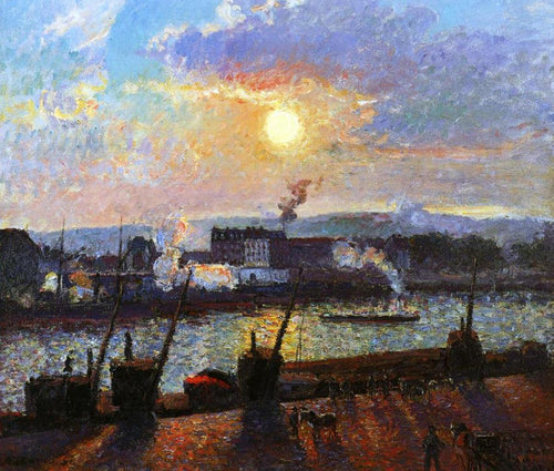 Sunset, Rouen (Camille Pissarro) - Reprodução com Qualidade Museu