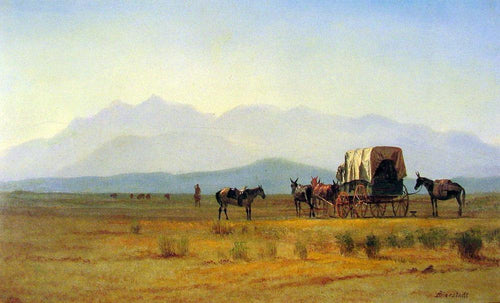Surveyors Wagon nas Montanhas Rochosas (Albert Bierstadt) - Reprodução com Qualidade Museu