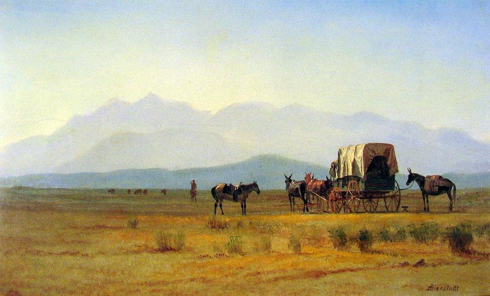 Surveyors Wagon nas Montanhas Rochosas (Albert Bierstadt) - Reprodução com Qualidade Museu