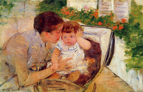 Susan Comforting The Baby (Mary Cassatt) - Reprodução com Qualidade Museu