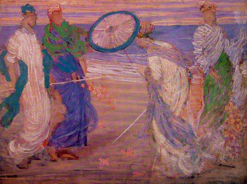 Sinfonia em azul e rosa (James Abbott McNeill Whistler) - Reprodução com Qualidade Museu