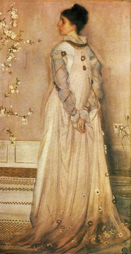 Sinfonia em cor de carne e rosa - Retrato da Sra. Frances Leyland (James Abbott McNeill Whistler) - Reprodução com Qualidade Museu