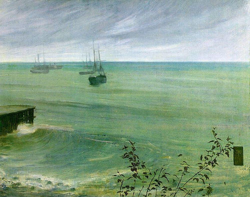 Sinfonia em cinza e verde - o oceano (James Abbott McNeill Whistler) - Reprodução com Qualidade Museu