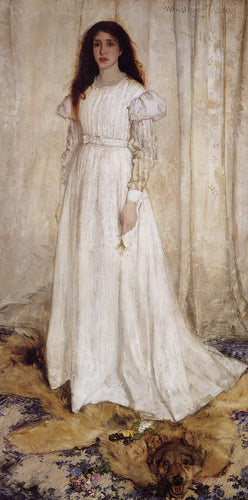 Symphony In White No.10, The White Girl, Retrato de Joanna Hiffernan (James Abbott McNeill Whistler) - Reprodução com Qualidade Museu