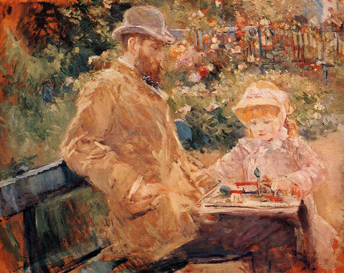 Eugene Manet e sua filha em Bougival - Replicarte