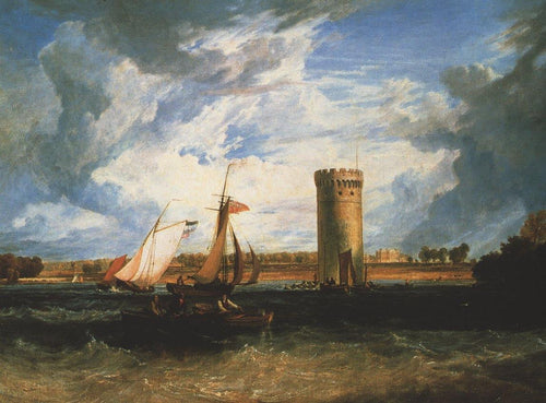 Tabley, Cheshire, The Seat Of Sir JF Leicester, Bt - Windy Day (Joseph Mallord William Turner) - Reprodução com Qualidade Museu
