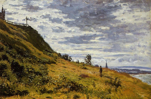 Caminhando nas falésias de Sainte-Adresse (Claude Monet) - Reprodução com Qualidade Museu