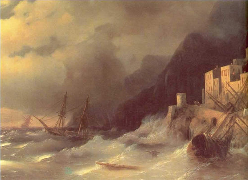 Tempestade (Ivan Aivazovsky) - Reprodução com Qualidade Museu