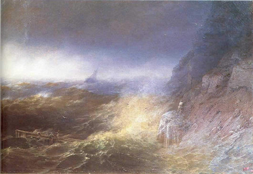 Tempestade no Mar Negro (Ivan Aivazovsky) - Reprodução com Qualidade Museu