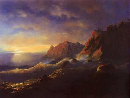 Tempest Sunset (Ivan Aivazovsky) - Reprodução com Qualidade Museu