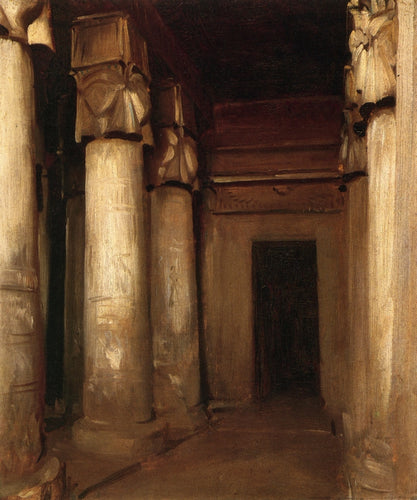 Templo de Denderah (John Singer Sargent) - Reprodução com Qualidade Museu