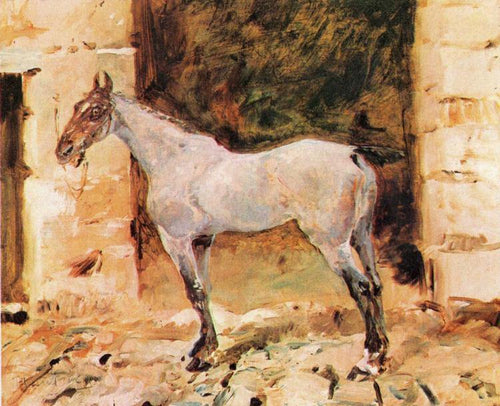 Cavalo amarrado (Henri de Toulouse-Lautrec) - Reprodução com Qualidade Museu
