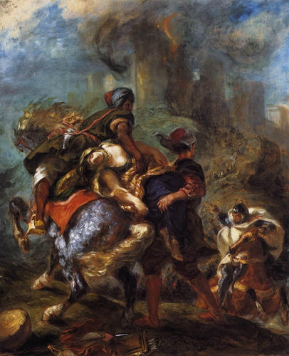 O Rapto de Rebecca (Eugene Delacroix) - Reprodução com Qualidade Museu