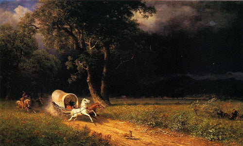 A emboscada (Albert Bierstadt) - Reprodução com Qualidade Museu