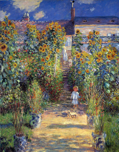 O jardim dos artistas em Vetheuil (Claude Monet) - Reprodução com Qualidade Museu