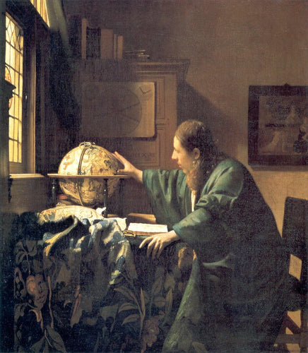 O astrônomo (Johannes Vermeer) - Reprodução com Qualidade Museu