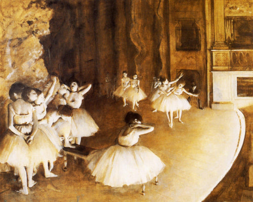 O ensaio do balé no palco (Edgar Degas) - Reprodução com Qualidade Museu