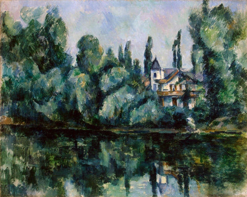 Os bancos do Marne (Paul Cézanne) - Reprodução com Qualidade Museu