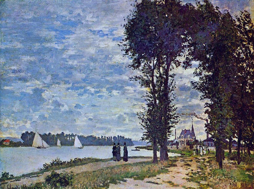As margens do Sena em Argenteuil (Claude Monet) - Reprodução com Qualidade Museu