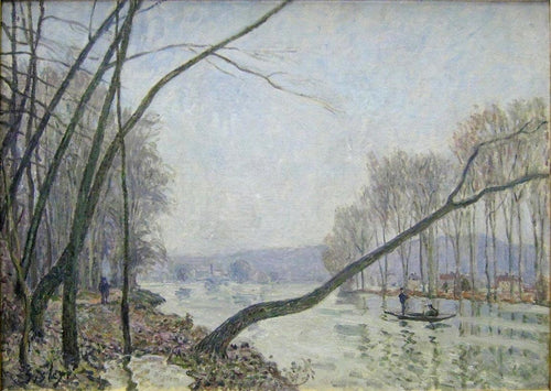 As margens do Sena no outono (Alfred Sisley) - Reprodução com Qualidade Museu
