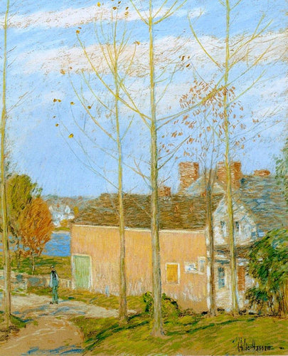 The Barn, Cos Cob (Childe Hassam) - Reprodução com Qualidade Museu