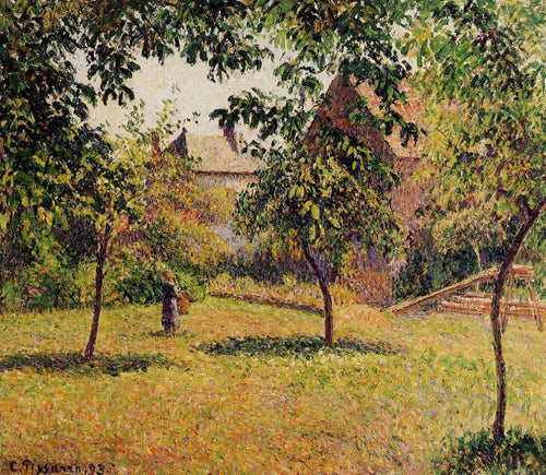 The Barn, Morning, Eragny (Camille Pissarro) - Reprodução com Qualidade Museu
