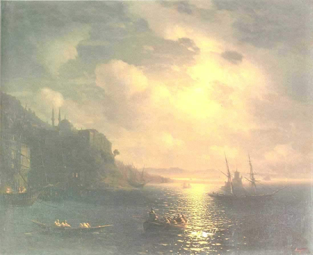 The Bay Golden Horn em Istambul (Ivan Aivazovsky) - Reprodução com Qualidade Museu