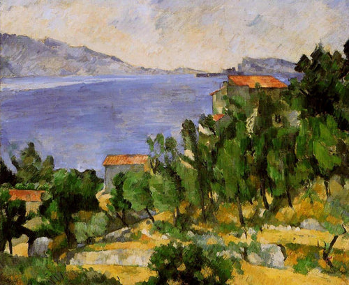 A baía de Lestaque do leste (Paul Cézanne) - Reprodução com Qualidade Museu