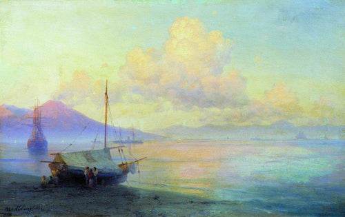 A baía de Nápoles pela manhã (Ivan Aivazovsky) - Reprodução com Qualidade Museu