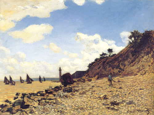 A praia de Honfleux (Claude Monet) - Reprodução com Qualidade Museu