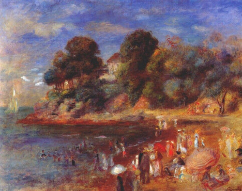 A praia de Purnic (Pierre-Auguste Renoir) - Reprodução com Qualidade Museu