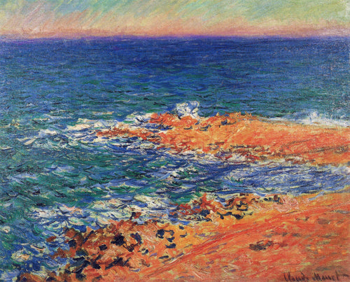 O Grande Mar Azul em Antibes (Claude Monet) - Reprodução com Qualidade Museu