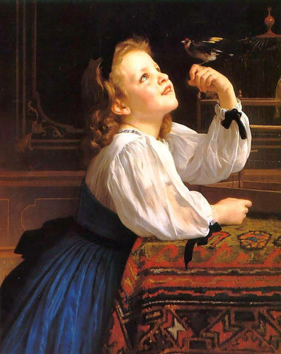 The Bird Ch Ri (William-Adolphe Bouguereau) - Reprodução com Qualidade Museu