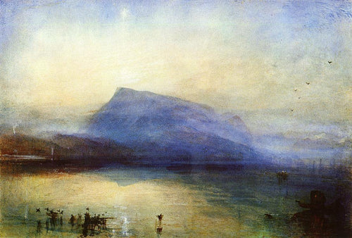O nascer do sol do Lago Rigi Azul de Lucerna (Joseph Mallord William Turner) - Reprodução com Qualidade Museu